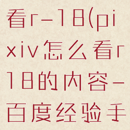 pixiv怎么看r-18(pixiv怎么看r18的内容-百度经验手机)