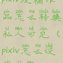 pixiv投稿作品怎么转换私人可见(pixiv怎么设置私人)
