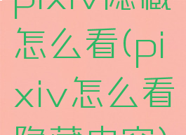 pixiv隐藏怎么看(pixiv怎么看隐藏内容)