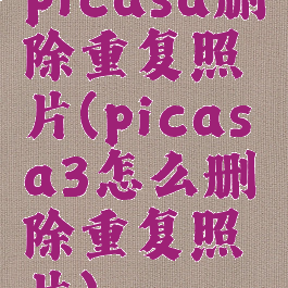picasa删除重复照片(picasa3怎么删除重复照片)