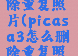 picasa删除重复照片(picasa3怎么删除重复照片)