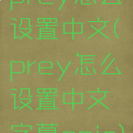 prey怎么设置中文(prey怎么设置中文字幕epic)
