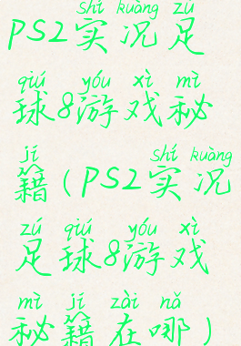 ps2实况足球8游戏秘籍(ps2实况足球8游戏秘籍在哪)