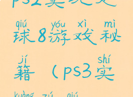 ps2实况足球8游戏秘籍(ps3实况足球8)