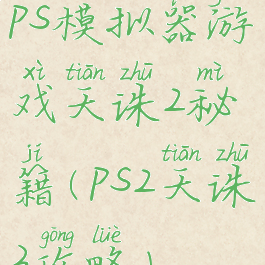 ps模拟器游戏天诛2秘籍(ps2天诛3攻略)