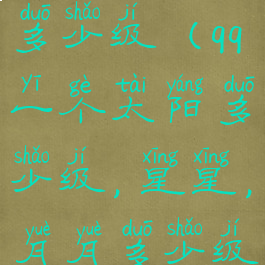 qq一个太阳多少级(qq一个太阳多少级,星星,月月多少级)