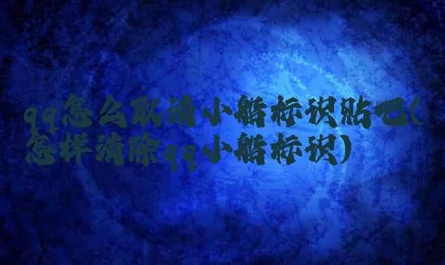 qq怎么取消小船标识贴吧(怎样消除qq小船标识)