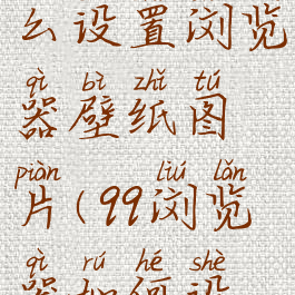 qq浏览器怎么设置浏览器壁纸图片(qq浏览器如何设置壁纸)