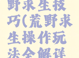 qq游戏荒野求生技巧(荒野求生操作玩法全解详细展示)