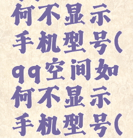 qq空间如何不显示手机型号(qq空间如何不显示手机型号(免费))