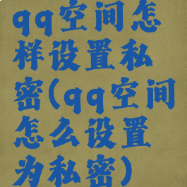 qq空间怎样设置私密(qq空间怎么设置为私密)