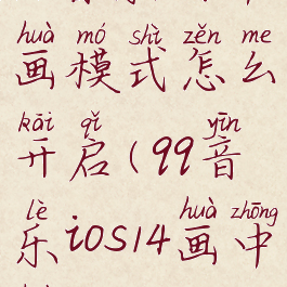 qq音乐画中画模式怎么开启(qq音乐ios14画中画歌词)