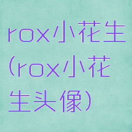 rox小花生(rox小花生头像)