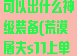 s11荒漠屠夫可以出什么神级装备(荒漠屠夫s11上单出装)