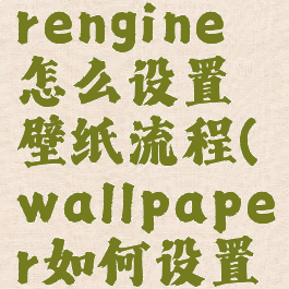 wallpaperengine怎么设置壁纸流程(wallpaper如何设置壁纸)