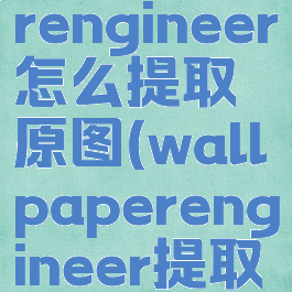 wallpaperengineer怎么提取原图(wallpaperengineer提取图片)