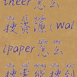 wallpaperengineer怎么搜资源(wallpaper怎么搜索能搜到好东西)