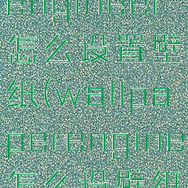 wallpaperengineer怎么设置壁纸(wallpaperengine怎么设壁纸)