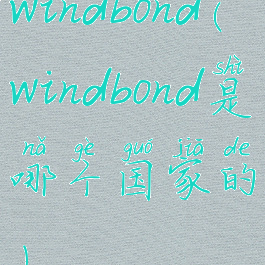 windbond(windbond是哪个国家的)