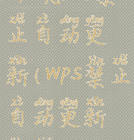 wps怎么禁止自动更新(wps禁止自动更新链接)