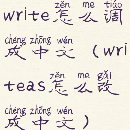 write怎么调成中文(writeas怎么改成中文)