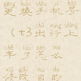 t3出行怎么更换手机号(t3出行上车了怎么修改目的地)