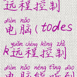 todesk如何远程控制电脑(todesk远程控制电脑能听到声音吗)