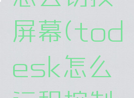 todesk怎么切换屏幕(todesk怎么远程控制手机)