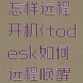 todesk怎样远程开机(todesk如何远程唤醒电脑)