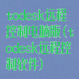 todesk远程控制电脑版(todesk远程控制软件)