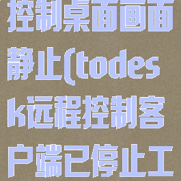 todesk远程控制桌面画面静止(todesk远程控制客户端已停止工作)