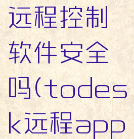 todesk远程控制软件安全吗(todesk远程app)