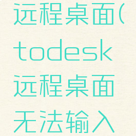 todesk远程桌面(todesk远程桌面无法输入符号)