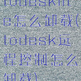todesklite怎么卸载(todesk远程控制怎么卸载)