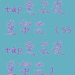 tap怎么设置中文(sstap怎么设置中文)