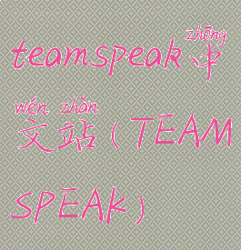 teamspeak中文站(TEAMSPEAK)