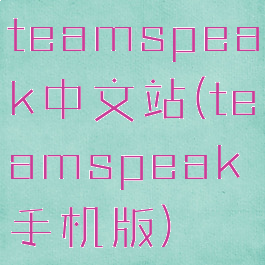 teamspeak中文站(teamspeak手机版)