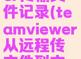 teamviewer传输文件记录(teamviewer从远程传文件到本地)