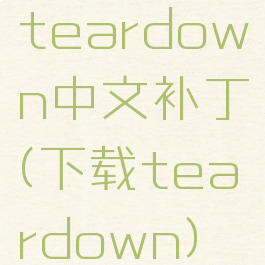 teardown中文补丁(下载teardown)