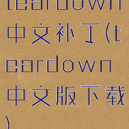teardown中文补丁(teardown中文版下载)