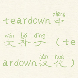 teardown中文补丁(teardown汉化)