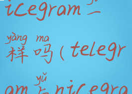 telegram和nicegram一样吗(telegram与nicegram区别)