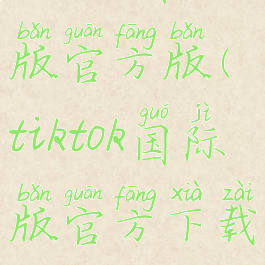tiktok国际版官方版(tiktok国际版官方下载2021)