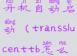 translucenttb怎么设置开机自动启动(transslucenttb怎么开机自启动)