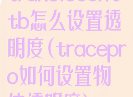 translucenttb怎么设置透明度(tracepro如何设置物体透明度)