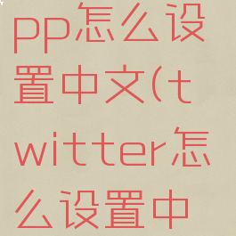 twitterapp怎么设置中文(twitter怎么设置中文界面)
