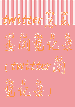 twitter怎么查浏览记录(twitter浏览记录)