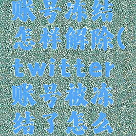 twitter账号冻结怎样解除(twitter账号被冻结了怎么办)