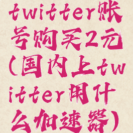 twitter账号购买2元(国内上twitter用什么加速器)