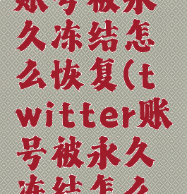twitter账号被永久冻结怎么恢复(twitter账号被永久冻结怎么恢复知乎)
